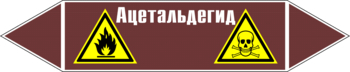 Маркировка трубопровода "ацетальдегид" (пленка, 716х148 мм) - Маркировка трубопроводов - Маркировки трубопроводов "ЖИДКОСТЬ" - Магазин охраны труда ИЗО Стиль